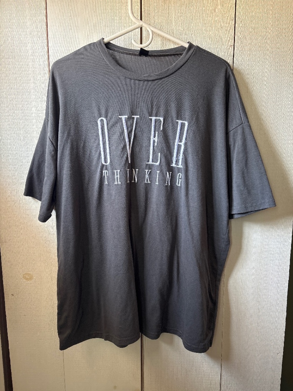 SHEIN oversized womans over thinking tshirt